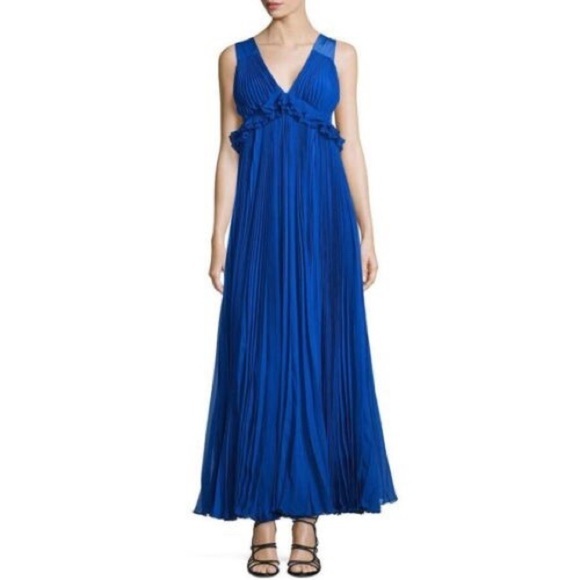 Rebecca Taylor Empire Waist Pleated Chiffon Dress Formal Evening Prom Wedding 8 - Picture 1 of 8
